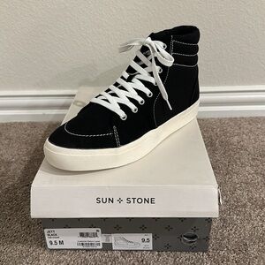 SUN + STONE Jett Lace-Up High Top Sneakers